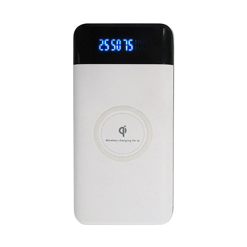 custom logo  digital LED display Wireless Charger Battery 8000mAh fast charge  square qi PowerBank