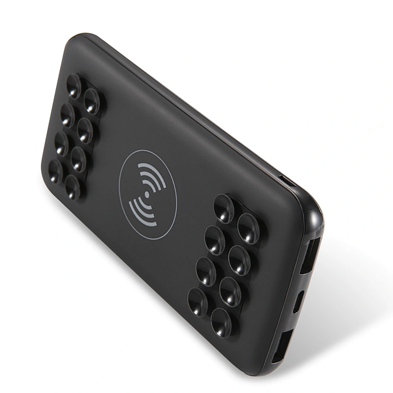 OEM wireless charging Type-C power bank wireless dual usb powerbanks portable powerbank wireless charger with suction cup
