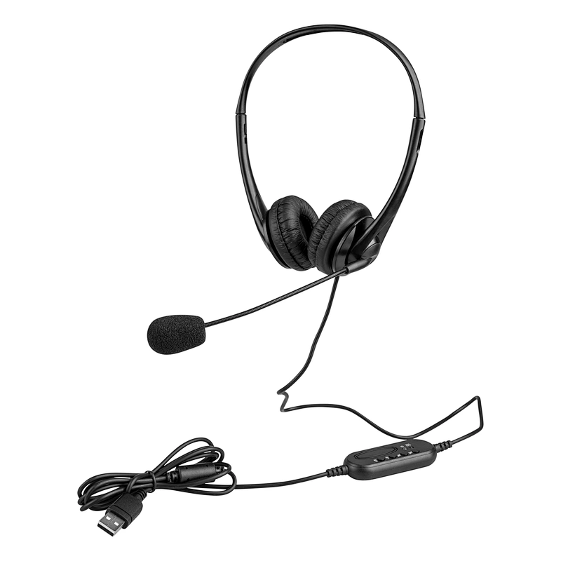 HD sound USB Headset with noise cancelling microphone business headphone