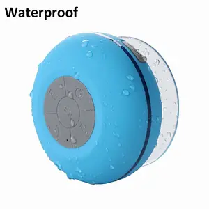 Waterproof bluetooth shower head speaker with suction cups