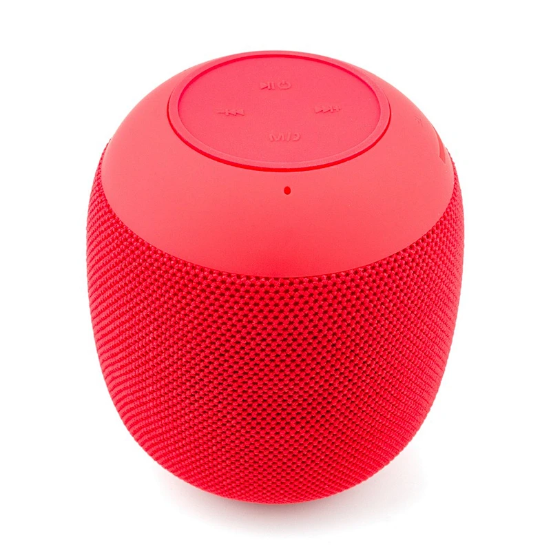 Factory Manufacturing Handsfree Car Wireless Outdoor Cylinder Round Fabric Pocket With Mic Mini Portable Bluetooth Speaker