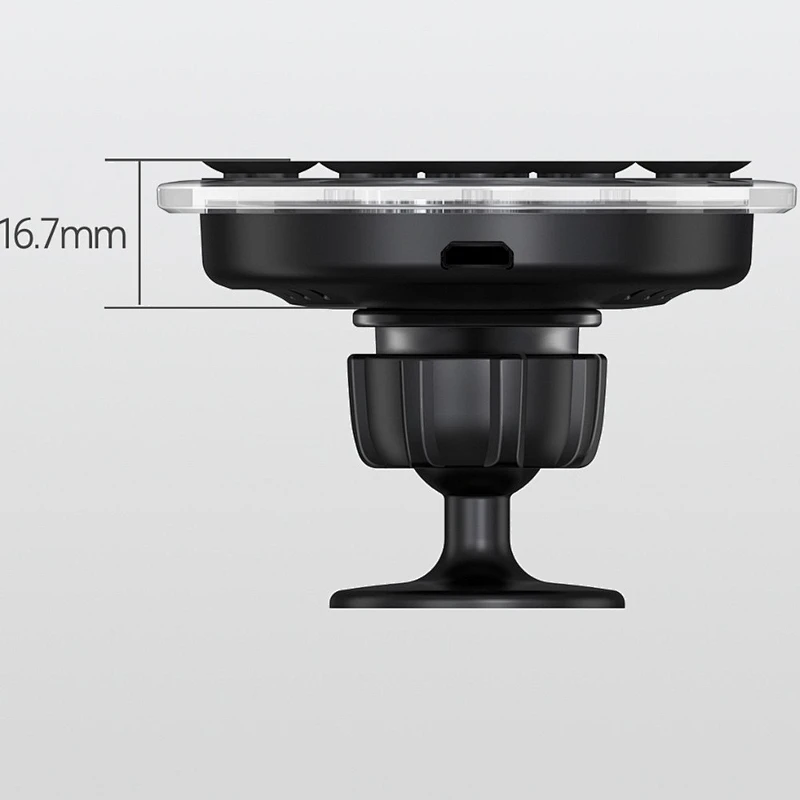 custom logo Universal mobile phone  suction Anti-slip Portable QI  Cupula Car mount Wireless Charger