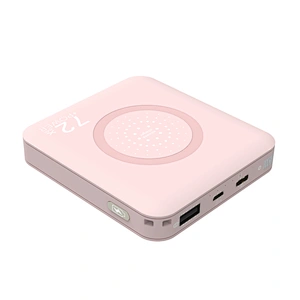 Free Sample Portable Thin Qi Square Built In USB Mobile Phone Powerbank Wireless Fast Charger