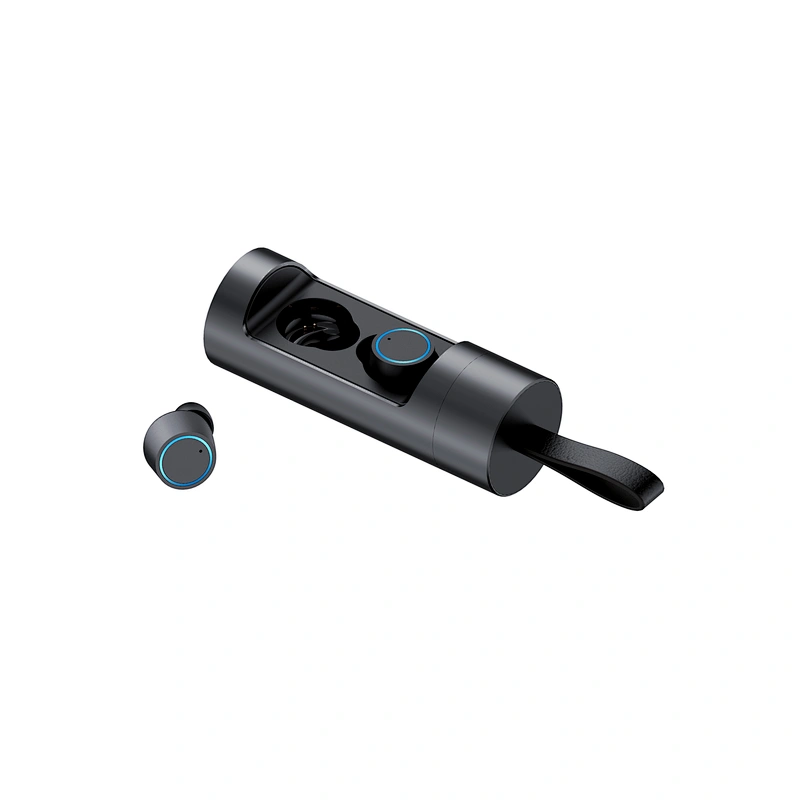 Mini In Ear TWS Invisible Earbuds True Wireless Earbuds Earphone with Metal Rotation Charging Box