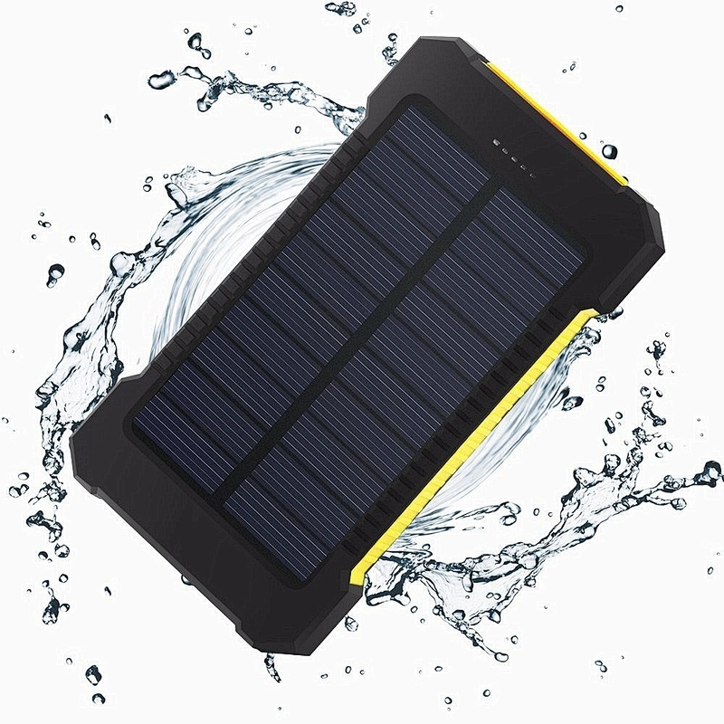 Shockproof Phone Charger Outdoor Keychain Waterproof Solar Powerbank 10000mah