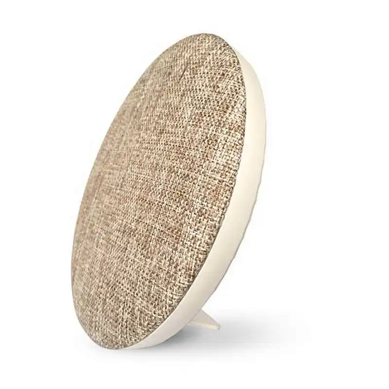 deep bass promotion gift fabric table round speakers wireless