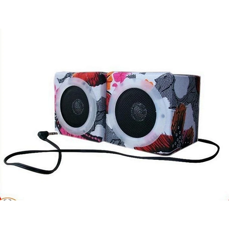 promotion gift full color mini portable stereo Printed Cardboard cartoon Foldable Paper speaker
