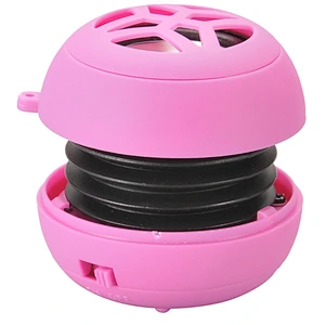 promotion gift 3.5mm smallest  compress wired mini pocket portable hamburger speaker