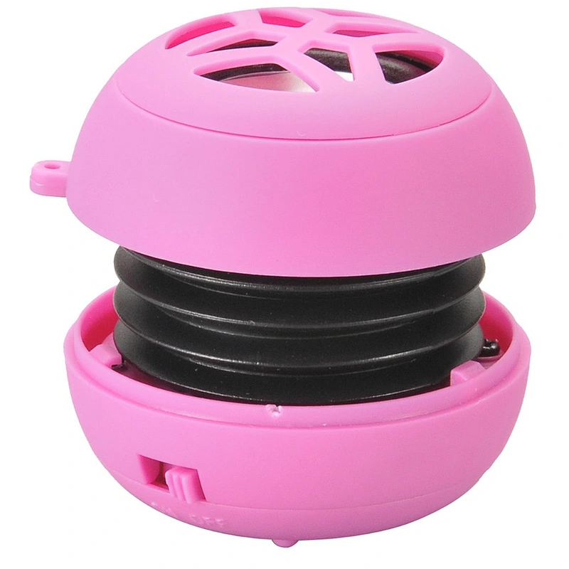 promotion gift 3.5mm smallest  compress wired mini pocket portable hamburger speaker