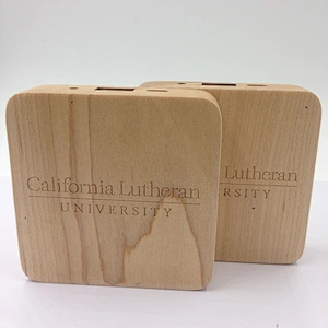 Ultra Thin Emergency Battery Charger Wood Grain Cube 5000mah power bank