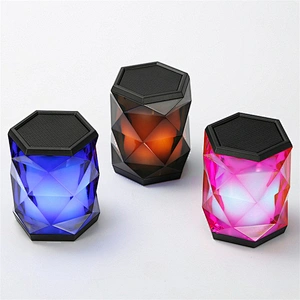 New Design Crystal Diamond Shape BT Wireless Led Speaker