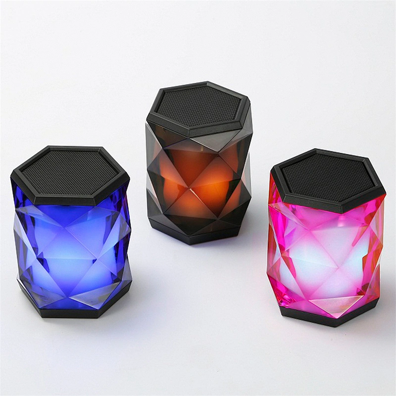 New Design Crystal Diamond Shape BT Wireless Led Speaker