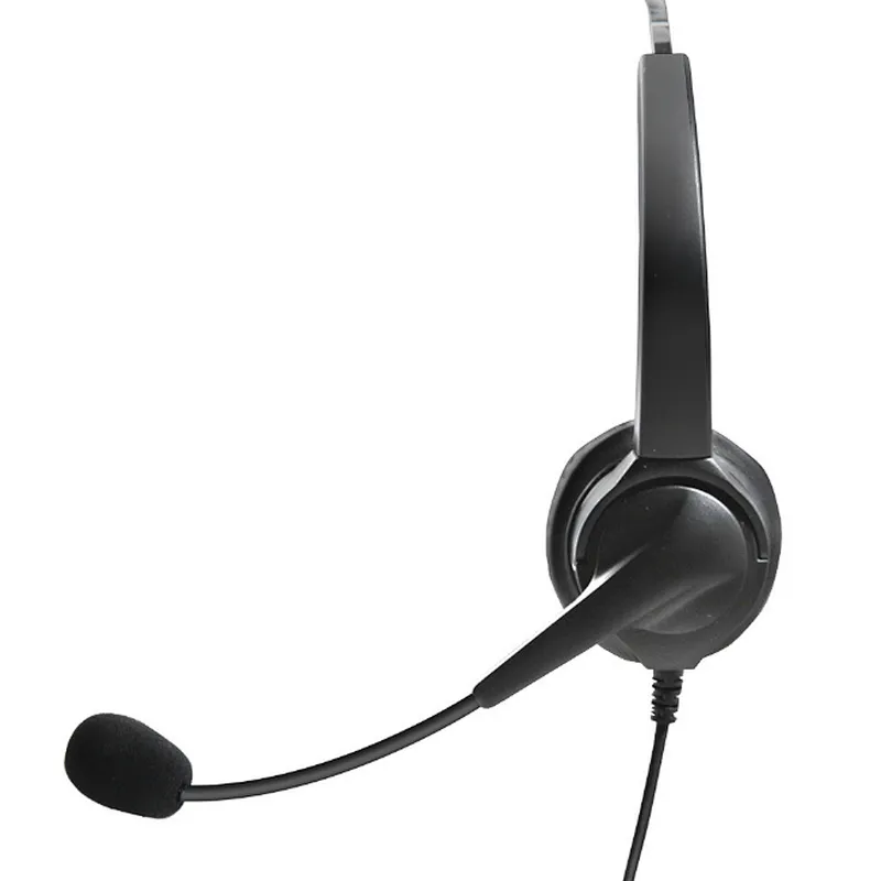 Portable Handsfree Headphone Office Microphone Telephone Headset
