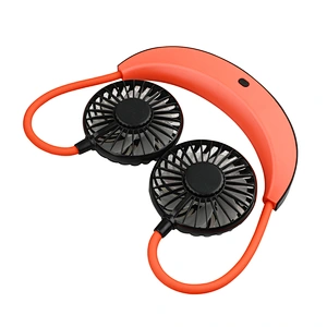 New Design Hand-Free Portable Sports Outdoor Cooling Fans Foldable USB Rechargeable Neckband Neck Band Lazy Neck Fan