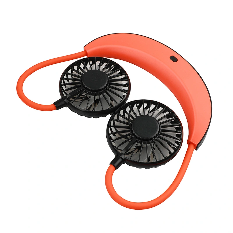 New Design Hand-Free Portable Sports Outdoor Cooling Fans Foldable USB Rechargeable Neckband Neck Band Lazy Neck Fan