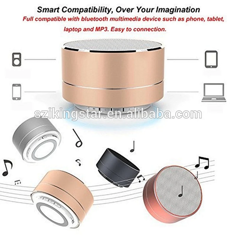 Aluminum Alloy Led Light Cylinder Wireless A10 Speaker