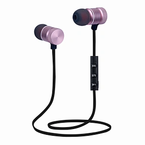 Volume Control Metal Sport Neck Wireless Bluetooth Earphones