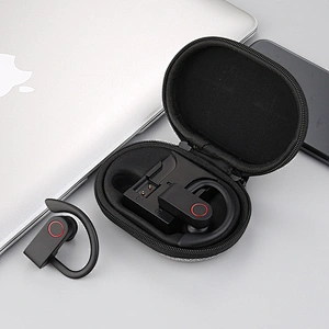Portable Deep Bass 8 Hours Working Time TWS Wireless Eva Case Ear Hook Earphone