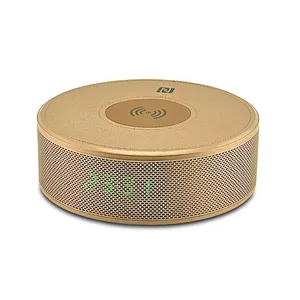 Lcd time display round smart wireless speaker