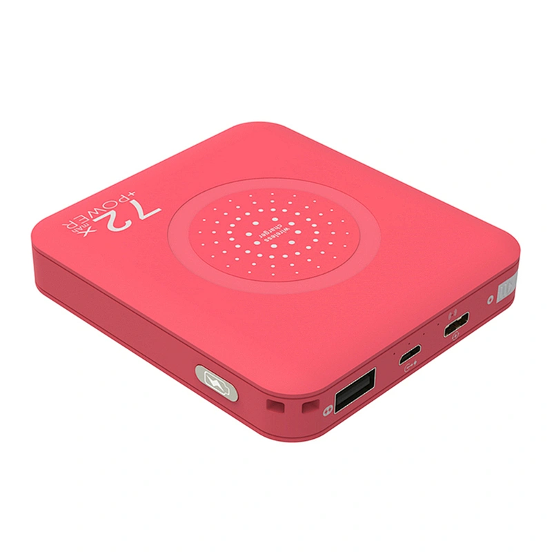 Mini Portable keychain 7200mah cube Wireless Charger Type C Power Bank