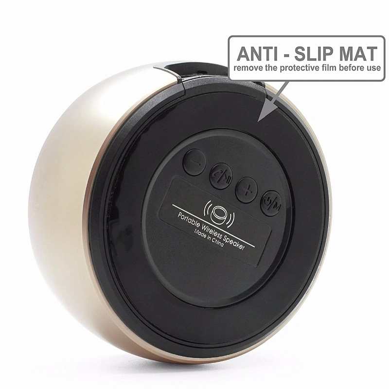 Promotion gift stereo handsfree subwoofer outdoor sports computer media player Mini portable round shape wireless speaker