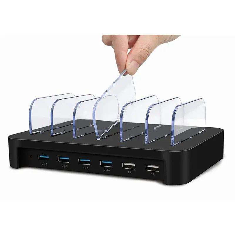 OEM Logo Fast Charge 6 Port USB Charger Docking Station
