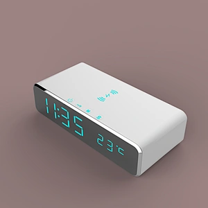 Universal LED Digital Display Square Alarm Clock Wireless Phone Charger