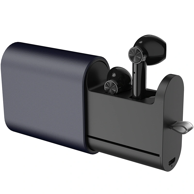 Promotion Gifts Slide Charging Case Twins TWS OEM Wireless Earphone Aluminum Alloy Bluetooth Earbuds