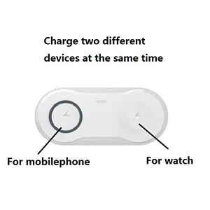 2 IN 1 Mobilephone and watch Fast charging QI Wireless Charger
