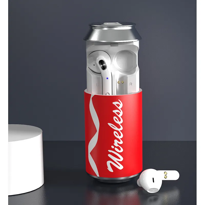 promotion microphone round small tws bluetooth wireless can earbuds