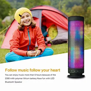 OEM Cylinder LED Light RGB Bluetooth Audio Speaker