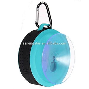 C6 music player with keychain round water resistant IPx4 wireless waterproof subwoofer speaker