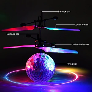 Crystal  hand Sensor Toy Helicopter  Drone Flying Flashing Rc Ball