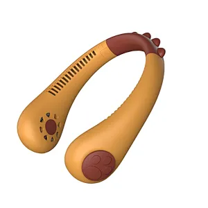 cooling fan bladeless Neckband hanging Cartoon Lazy children Neck fan