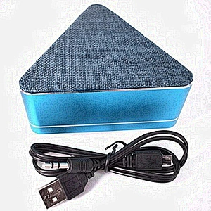 Portable Stereo Bluetooth Small Cheap Triangle Fabric Cover Wireless Music Speaker