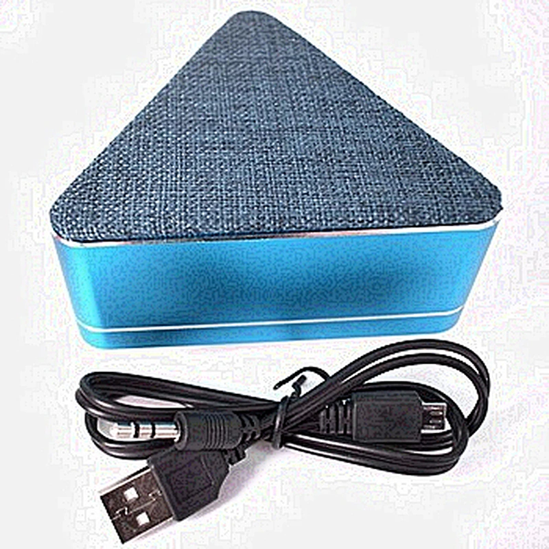 Portable Stereo Bluetooth Small Cheap Triangle Fabric Cover Wireless Music Speaker