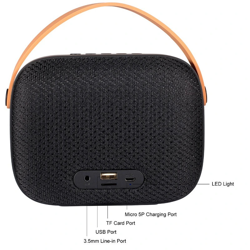 Fashion Mini Carrying Handbag Shape Handle Wireless Fabric Speaker
