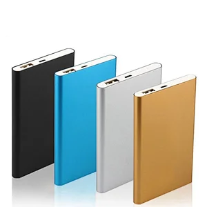 Ultra thin battery charger slim creid card portable charger 4000mah usb Aluminum power bank