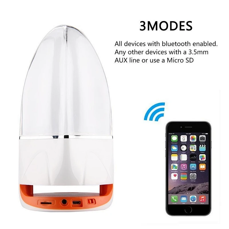 LED Light Stereo Music Water Dancing Speaker With Bluetooth