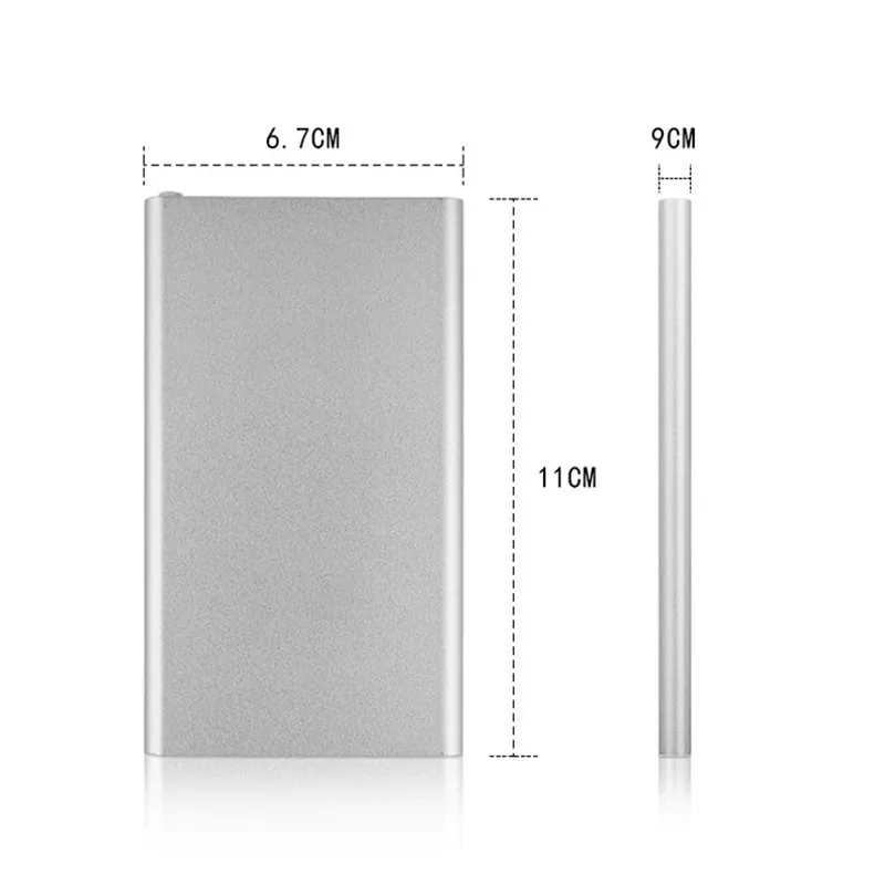 mini portable quick charger 4000mah alloy Aluminum thin power banks