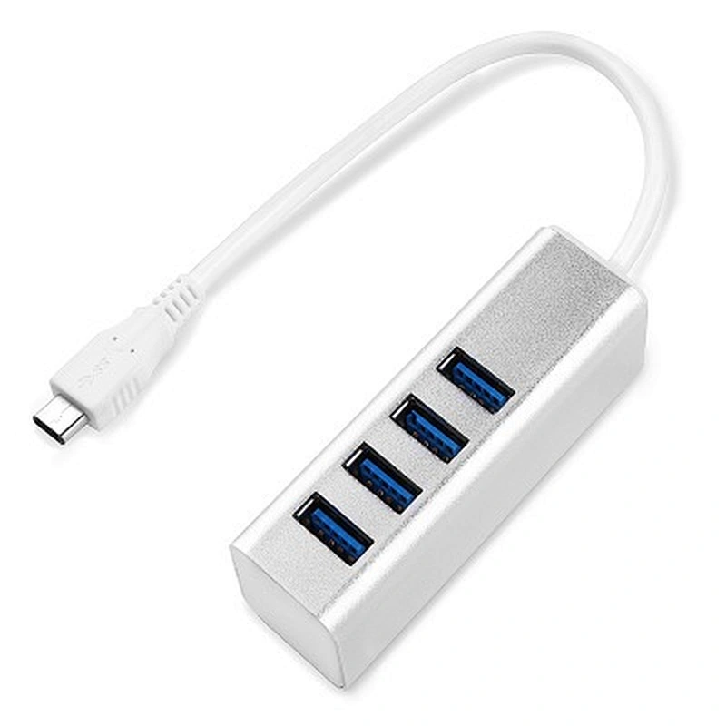 Superspeed Multi-function Network Adapter Por Hub 3.0 USB 4 Ports Hub Type-C Adapter