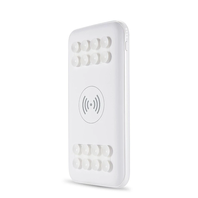 Sucker Battery Charger fast Wireless Charger QI Power Bank 10000mah