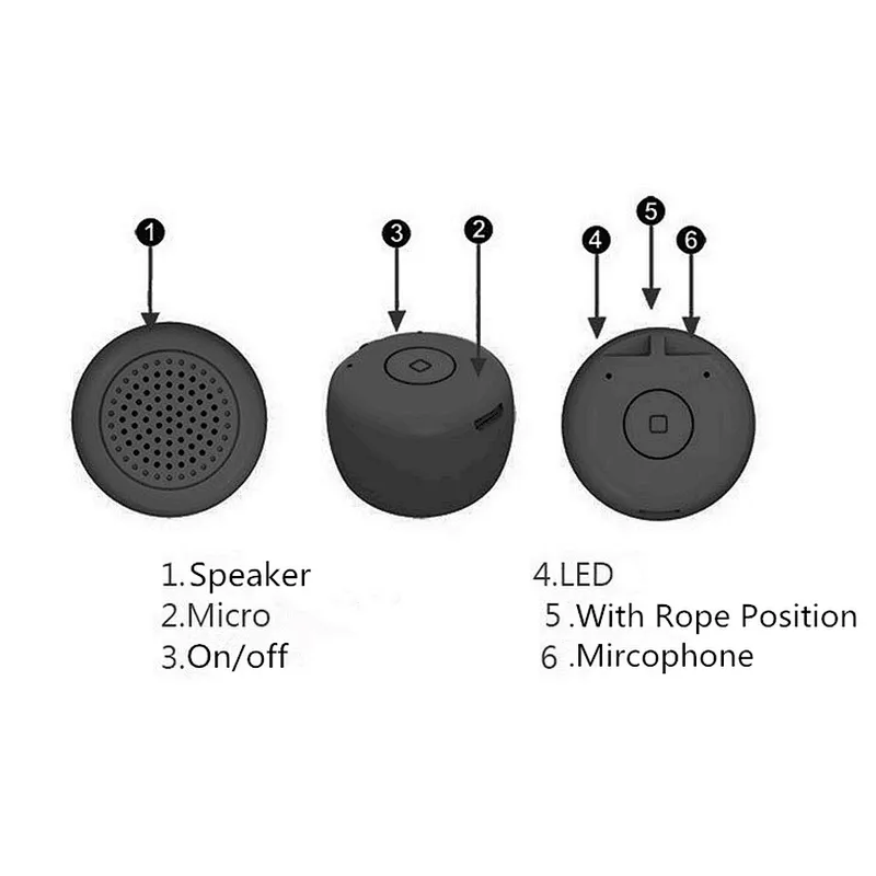 patent round mini usb 3W 4.1 BT speaker with rubber oil cheap price Portable Speaker
