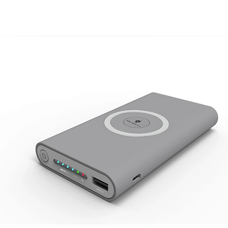 dual usb port 2.1A wireless portable 10000mAh qi battery charger