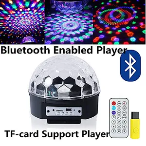 DJ stage stereo sound portable crystal disco ball light wireless blue tooth speaker