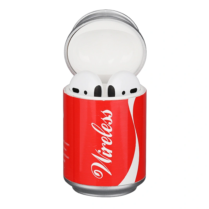 Christmas Gift Coke Designed Earbuds Wireless Headset Cola Ring-pull Cans TWS5.0 Earphones in Tin Box
