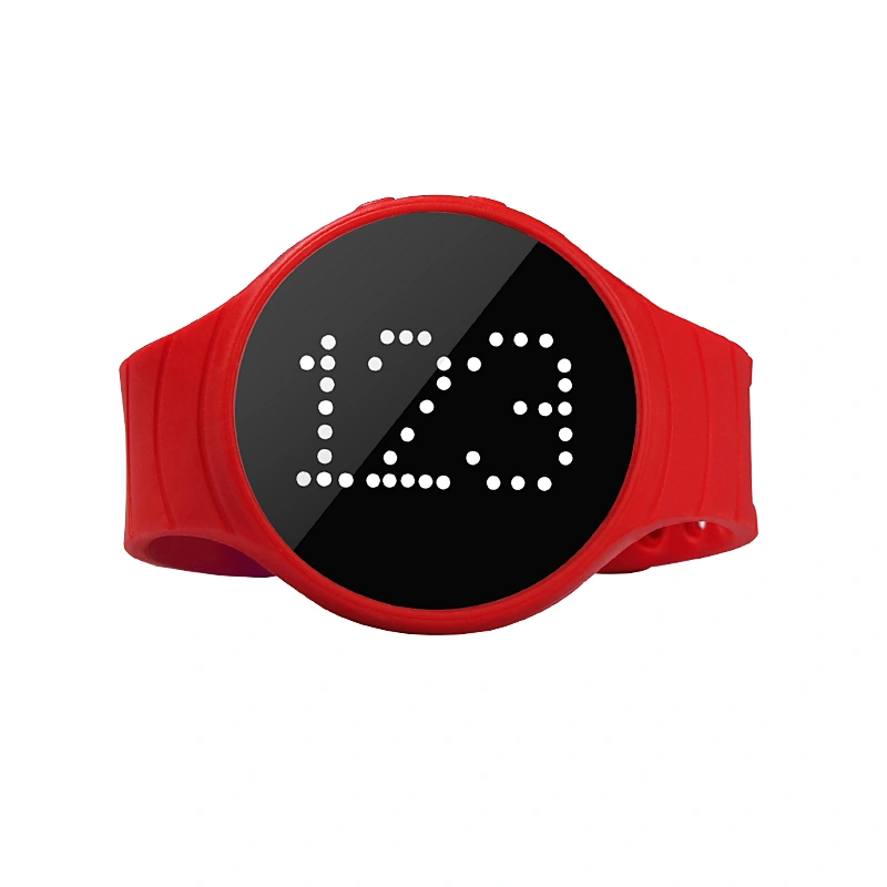 Screen Sport Tracker Calorie Sleep Monitor Silicon monitor Smart tracker Waterproof Round Fitness Watch Bracelet
