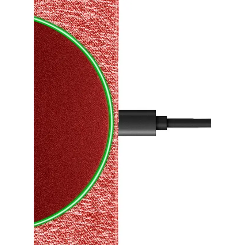 customize logo Desktop standard qi leather charging mouse pad with wireless charger