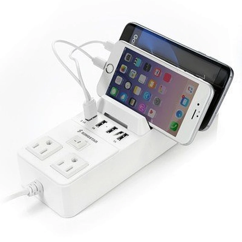 OEM Type C Portable Mobile Phone 2 Outlet Fast Charging 4 USB Socket Power Strip