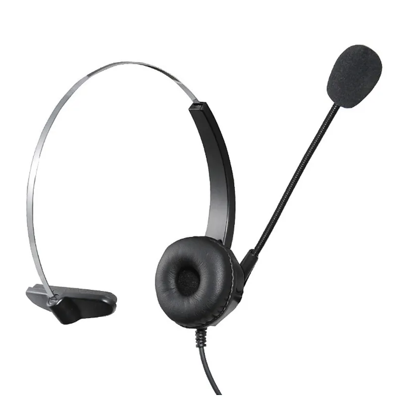 in stock Customer Service Headset noise cancelling over head headset call center dual microphone telephone headphone